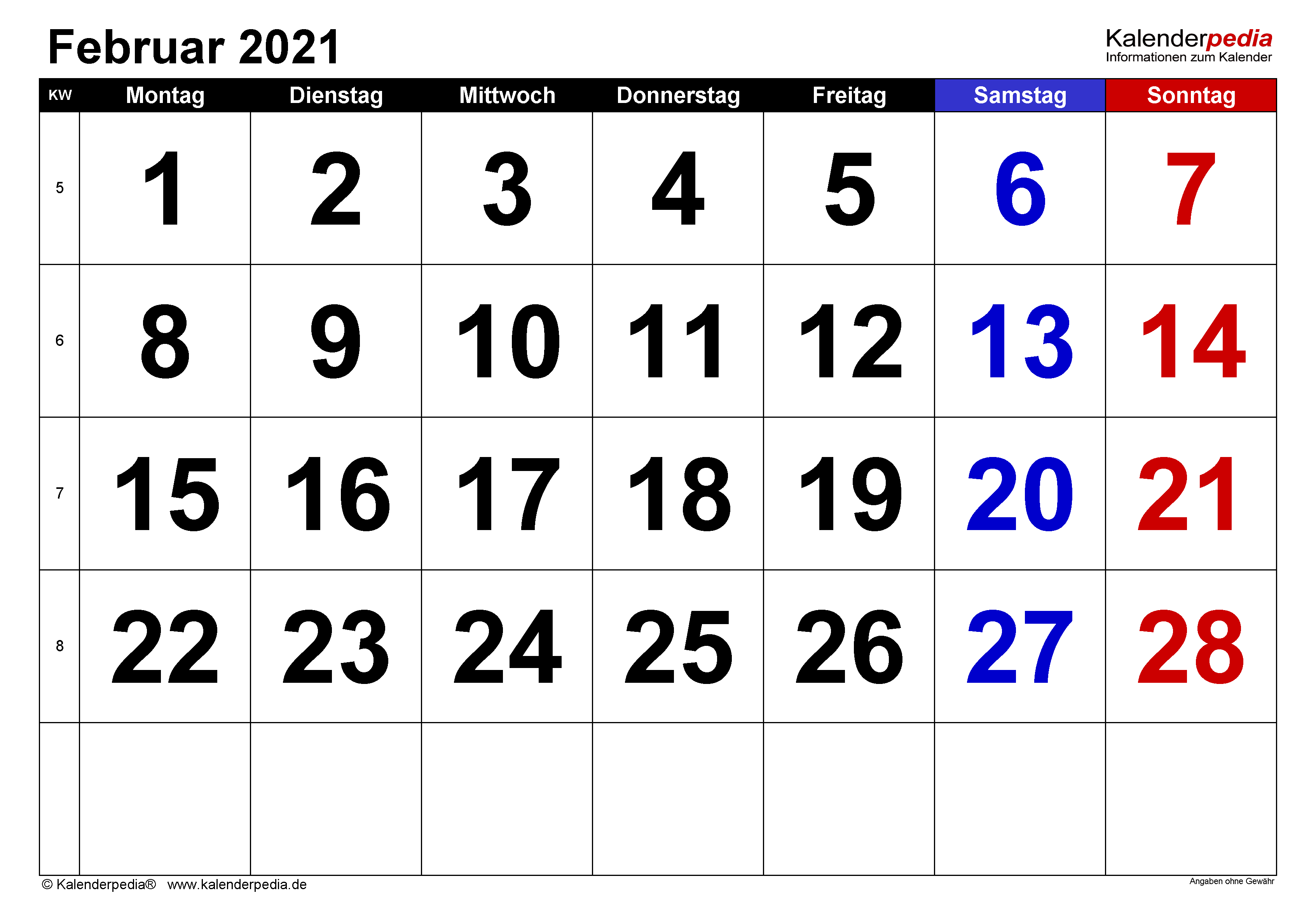 Beispielkalender